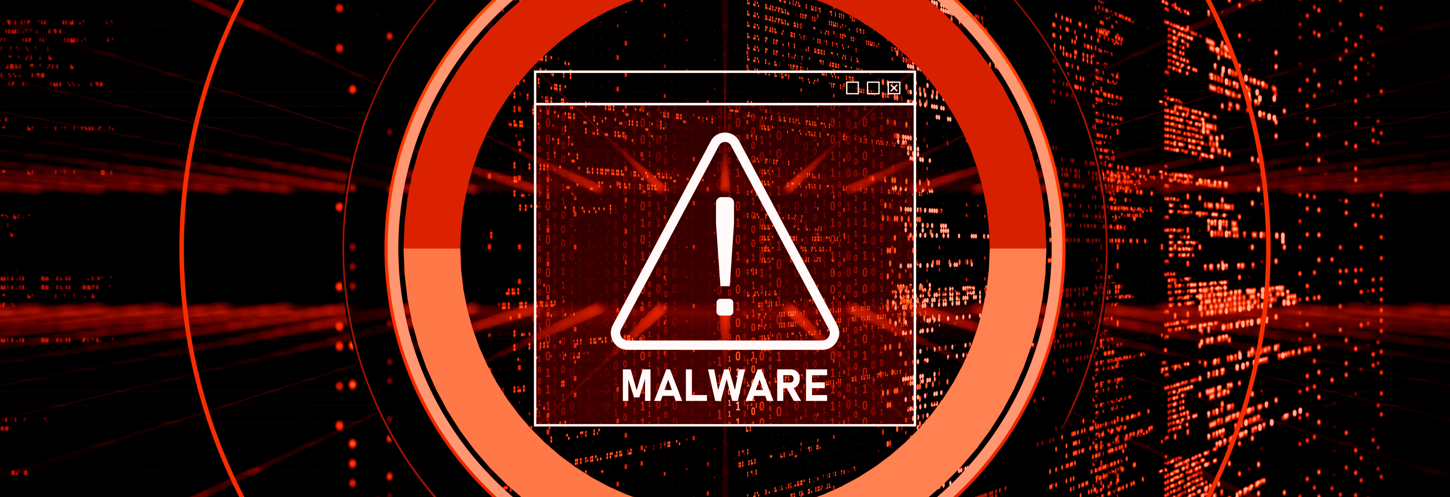 red malware sign
