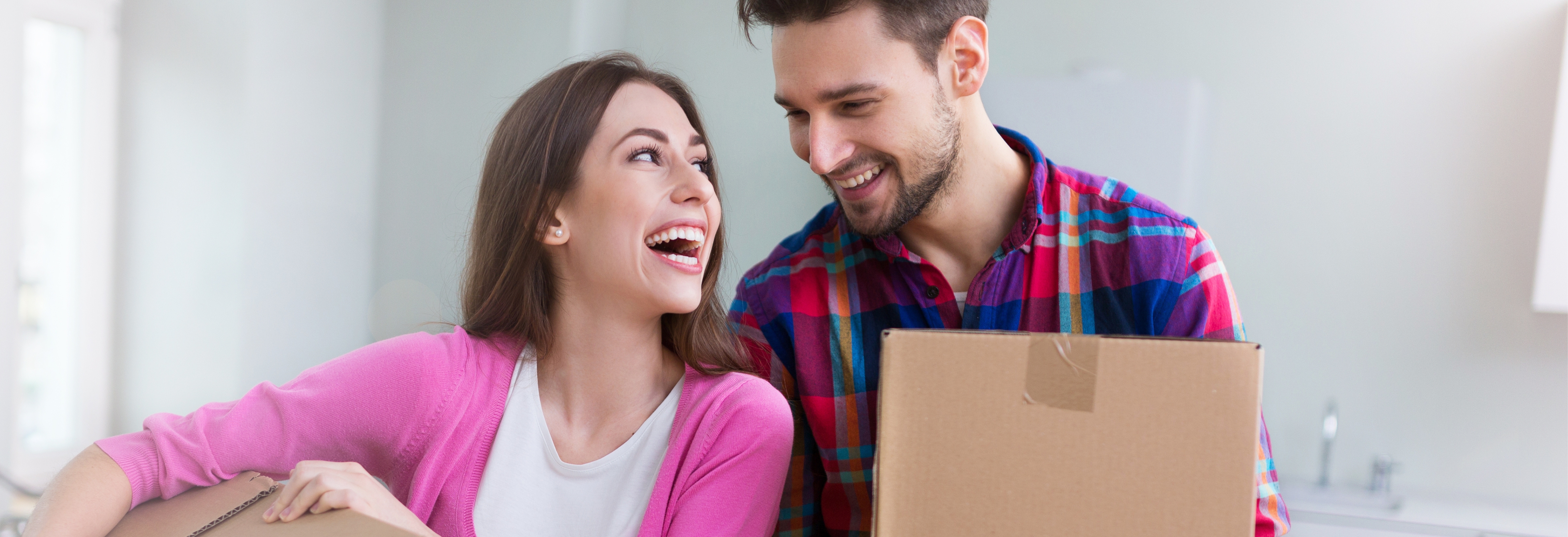 Couple moving into new home