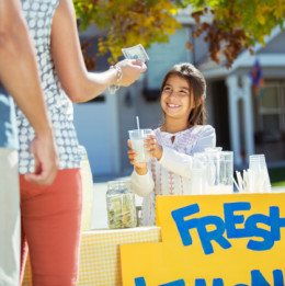 girl selling lemonade