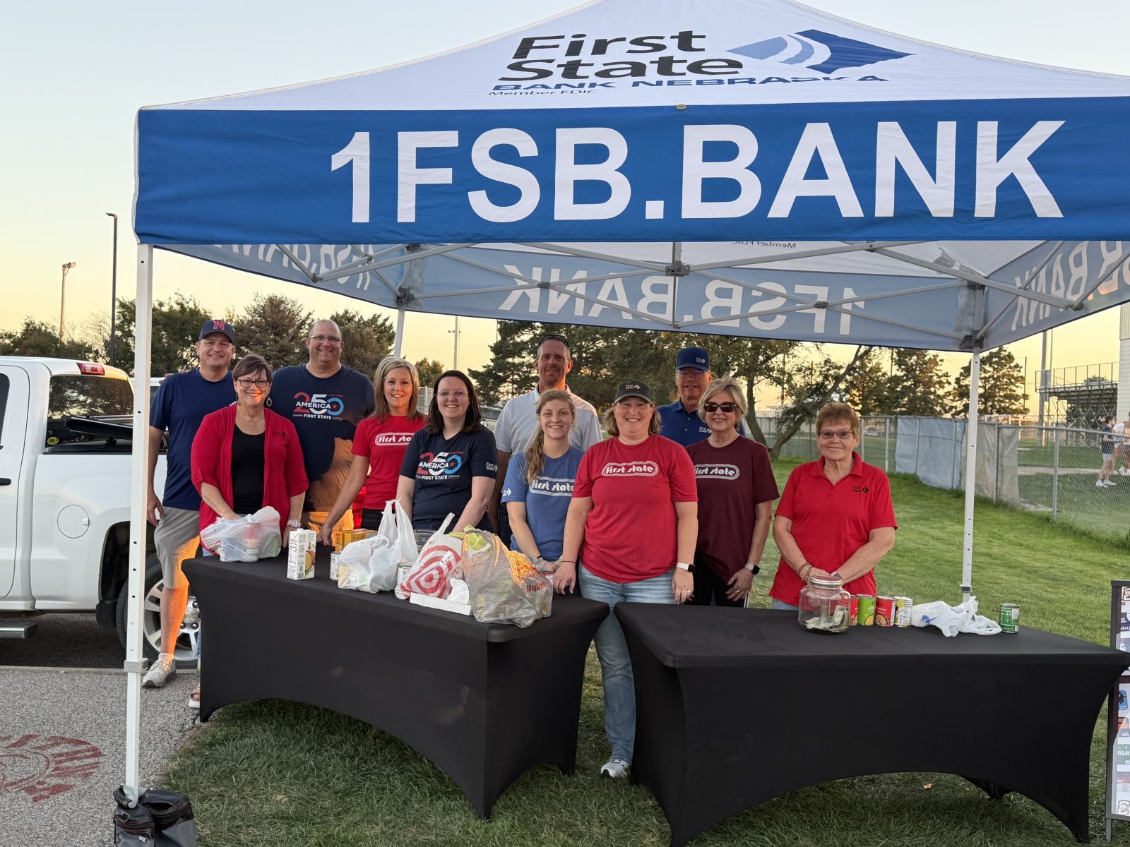 First State Team behind donation table