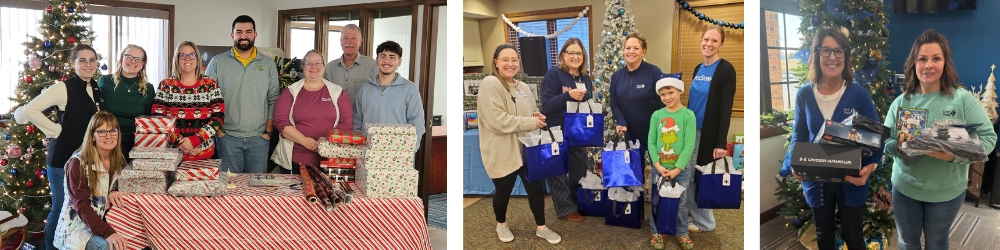 people with present donations